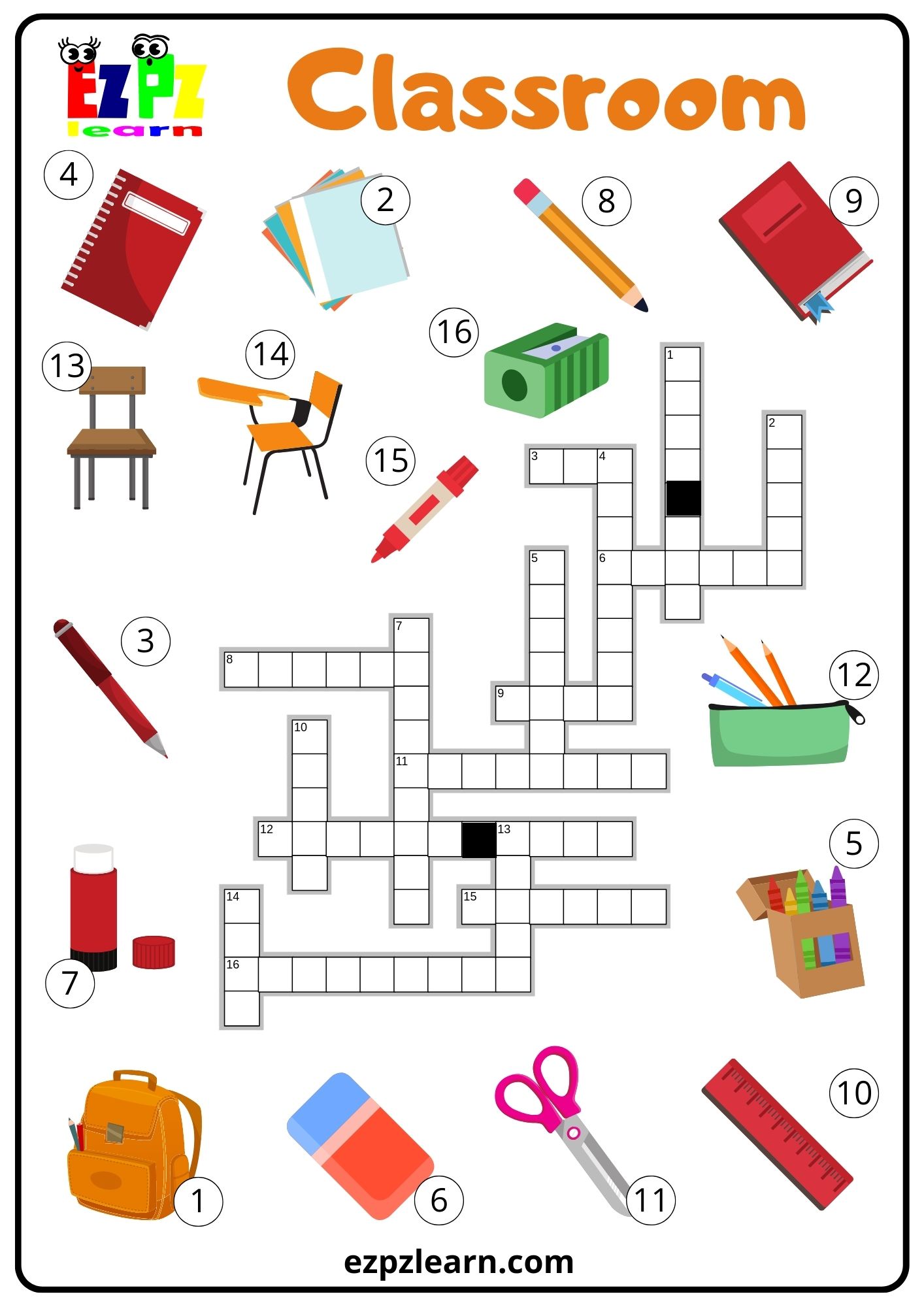 Classroom Crossword